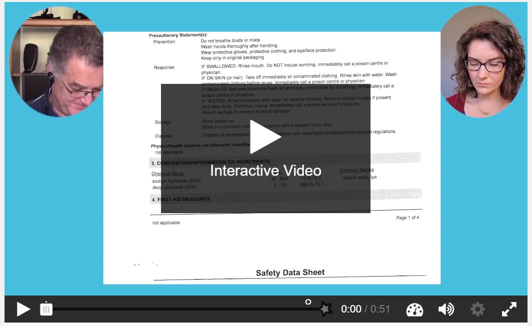 Safety Data Sheet Section 4 WHMIS 2015 OER